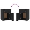 vidaXL Bedside Cabinet Black 50x36x60 cm Engineered Wood