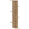 vidaXL Wall Corner Shelf Artisian Oak 36.5x36.5x140 cm Engineered Wood