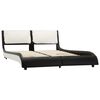vidaXL Bed Frame with LED without Mattress Black and White 135x190 cm Double
