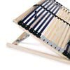 vidaXL Slatted Bed Base without Mattress with 42 Slats 7 Zones 140x200 cm