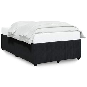 vidaXL Bed Frame without Mattress Black 120x200 cm Velvet