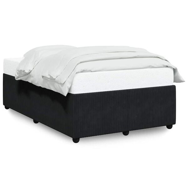 vidaXL Bed Frame without Mattress Black 120x200 cm Velvet