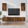vidaXL 6 Piece TV Cabinet Set Smoked Oak Engineered Wood
