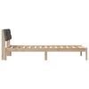 vidaXL Bed frame Brown and dark grey 90 x 190 cm Solid pine wood