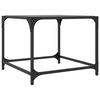 vidaXL Coffee Table with Black Glass Top 50x50x40 cm Steel