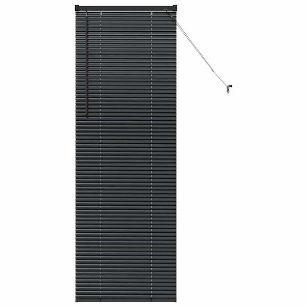 vidaXL Venetian Blinds Height Adjustable Black 175 x 65 cm Aluminium