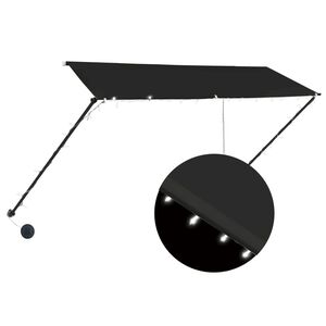 vidaXL Awning | Anthracite | Steel | 300x150 cm | Adjustable Armrests | Awning