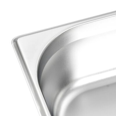 vidaXL Gastronorm Containers 4 pcs GN 1/2 100 mm Stainless Steel