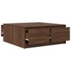 vidaXL Coffee Table with Drawers Brown Oak 100x100x40 cm