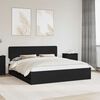 vidaXL Bed Frame with Drawer Black 200 x 200 cm Engineer Wood