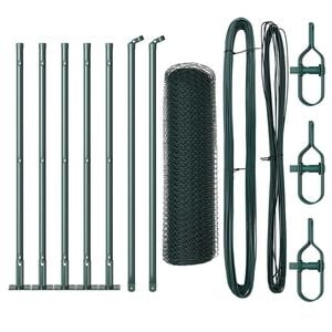 vidaXL Welded Wire Fence with Concrete Base 10 x 0.5 m (W x H)