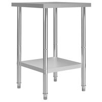 vidaXL Kitchen Work Table 60x60x85 cm Stainless Steel