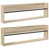 vidaXL Magazine Rack 2 pcs Sonoma Oak 100 x 12 x 30 cm Engineered Wood