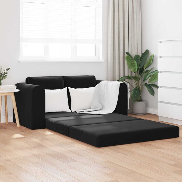 vidaXL Folding Sofa Bed Black 148 x 71 x 83 cm Velvet