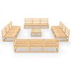 vidaXL 13 Piece Garden Lounge Set Solid Pinewood