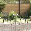 vidaXL Garden Chair 2 pcs Black 55 x 56.5 x 91cm Aluminium