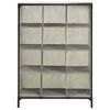 vidaXL Shoe Rack 55x36x76 cm Non-Woven Fabric and Steel Grey