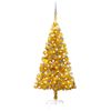 vidaXL Artificial Pre-lit Christmas Tree with Ball Set Gold 120 cm PET