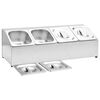 vidaXL Gastronorm Container Holder with 4 GN 1/6 Pan Stainless Steel