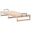 vidaXL Bed Frame with Carry Handles Brown Solid pine wood