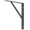 vidaXL Shelf Brackets 4 pcs 40x2.5x25 cm Black Stainless Steel
