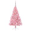 vidaXL Artificial Pre-lit Christmas Tree with 150 LEDs Pink 120 cm PVC