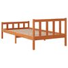 vidaXL Bed Frame without Mattress Wax Brown 75x190 cm Small Single Solid Wood Pine
