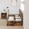 vidaXL Storage Bed Frame Smoked Oak 90 x 190 cm Engineered Wood
