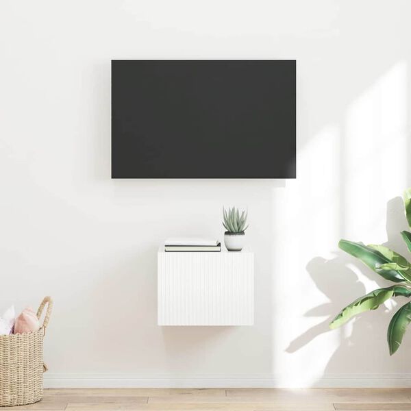 vidaXL TV Wall Cabinet Gloss White 39 x 31 x 29.5 cm Engineered Wood