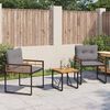 vidaXL Outdoor Furniture Set with Cushion 3 pcs Light Grey