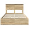 vidaXL Storage Bed with Drawer Sonoma Oak 120 x 190 cm Engineered Wood