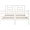 vidaXL Bed Frame without Mattress White 140x190 cm Solid Wood
