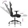 vidaXL Swivel Gaming Chair with Footrest Black and Camouflage Fabric