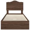 vidaXL Storage Bed with Drawer Brown Oak 100 x 200 cm Engineered Wood