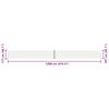 vidaXL Retractable Side Awning Cream 117x1200 cm