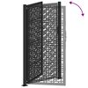 vidaXL Garden Gate Black 100x175 cm Steel Cross Design