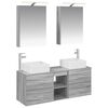 vidaXL Bathroom Furniture Set 5 pcs Grey Sonoma