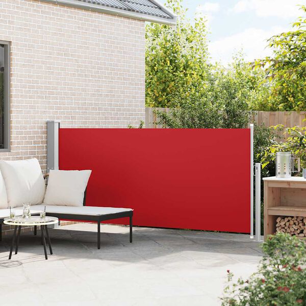 vidaXL Retractable Side Awning 140 x 300 cm Red