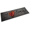 vidaXL Kitchen Rug Washable Cooking Text 60x180 cm Velvet