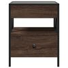 vidaXL Coffee Table with Infinity LED Brown Oak 40x40x51 cm