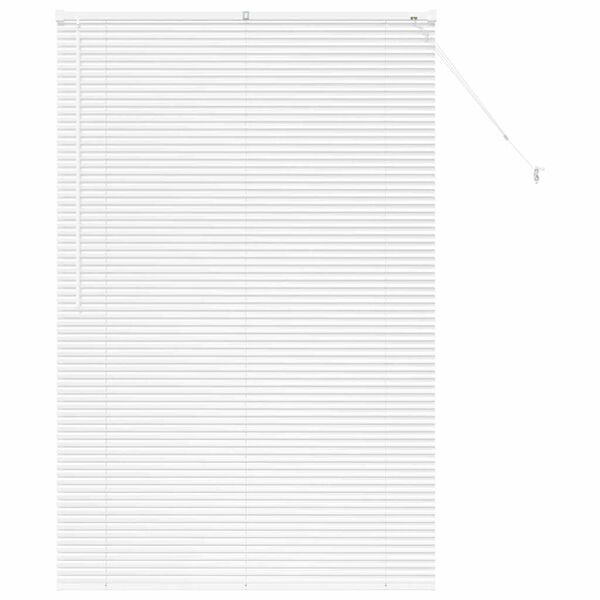 vidaXL Venetian Blinds Height Adjustable White 175 x 115 cm Aluminium