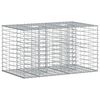 vidaXL Gabion Raised Bed 100 x 60 x 55 cm Galvanised Steel Silver
