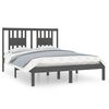 vidaXL Bed Frame without Mattress Grey Solid Wood 140x190 cm