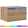 vidaXL Wall-mounted Bedside Cabinet Artisan Oak 50 x 36 x 30 cm