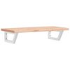 vidaXL Basin Shelf Wall Mounted Steel and Solid Wood Beech