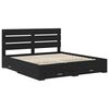 vidaXL Bed Frame with Drawer Black Oak 180 x 200 cm Engineered Wood