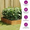 vidaXL Garden Raised Bed 100x100x33.5 cm Corten Steel