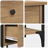 vidaXL Bedside Cabinet Brown 33.5 x 36 x 70 cm Solid Reclaim Wood