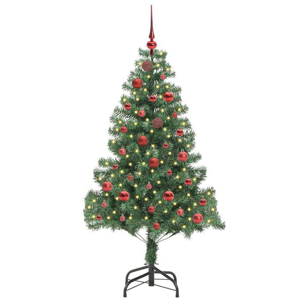 vidaXL Christmas Tree with 150 LEDs with Stand Green 150 cm PVC