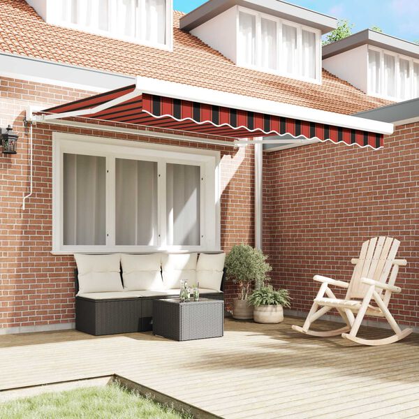 vidaXL Awning Orange and Brown 300 x 250 x 165 cm